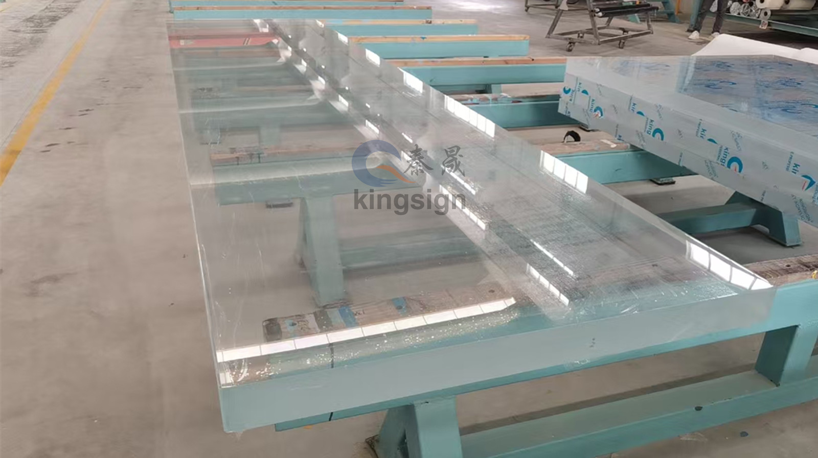Kingsign 100mm အထူ 100 မီလီမီတာအထူ acrylic ရေကူးကန်ပြတင်းပေါက် panel